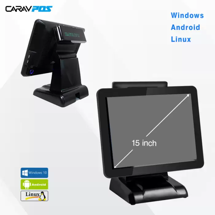 15inch Screen POS Terminal All-in-One Capacitive Touch Retail Cash Register — image 5