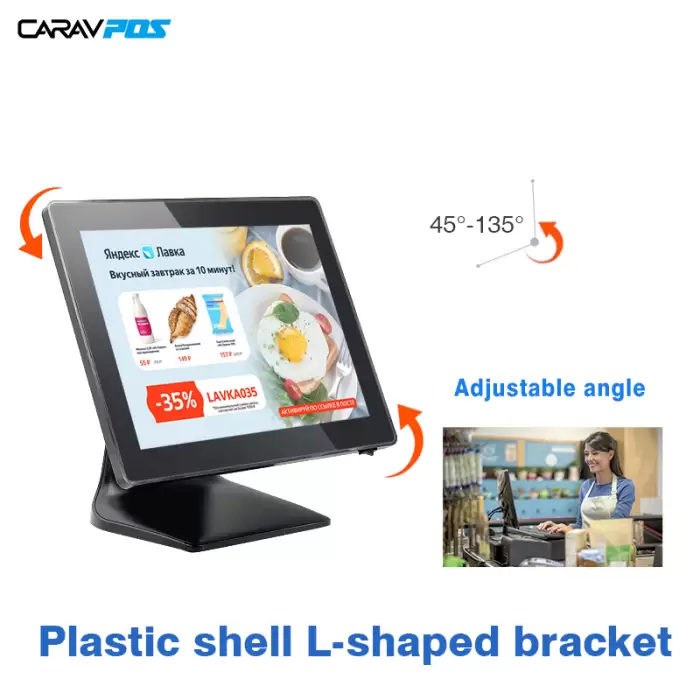 15inch Touch Screen Restaurant Ordering Cash Register Smart Windows All In One Retail POS Terminal System — image 2
