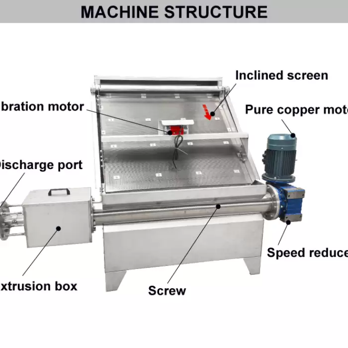 Furui 180-280 Animal Poultry Dung Dewatering Drying Machine — image 4