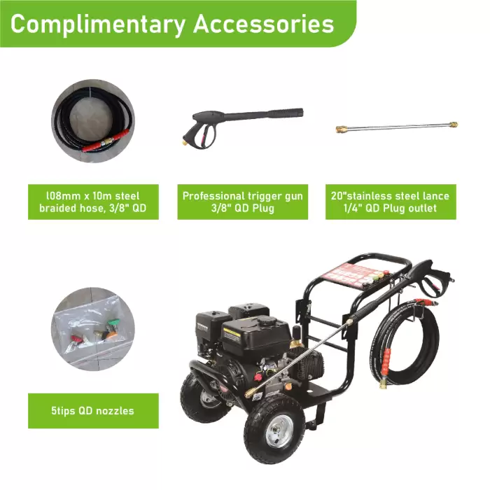 DANAU DCC-20/12A 3000psi 206bar Heavy Duty Power Washer High Pressure Cleaner — image 5