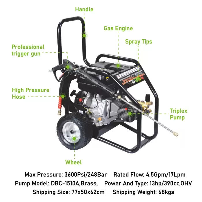Danau 13HP 3600psi Gasoline Car Washer — image 2