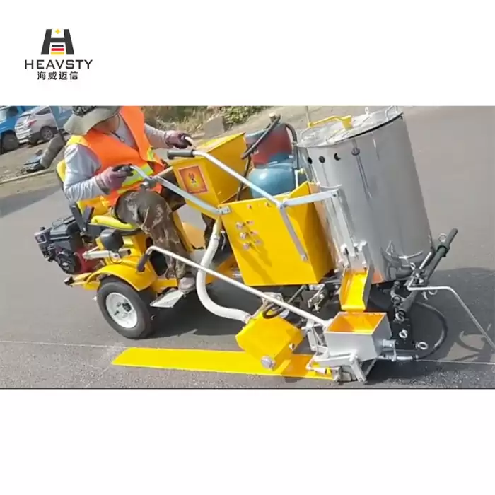 Driving Type Double Lines One Time Painting Hot Paint Ride On Road Marking Machine — image 2