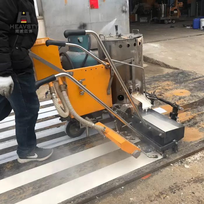 Driving Type Double Lines One Time Painting Hot Paint Ride On Road Marking Machine — image 3