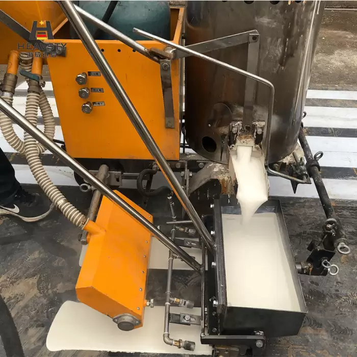Driving Type Double Lines One Time Painting Hot Paint Ride On Road Marking Machine — image 4