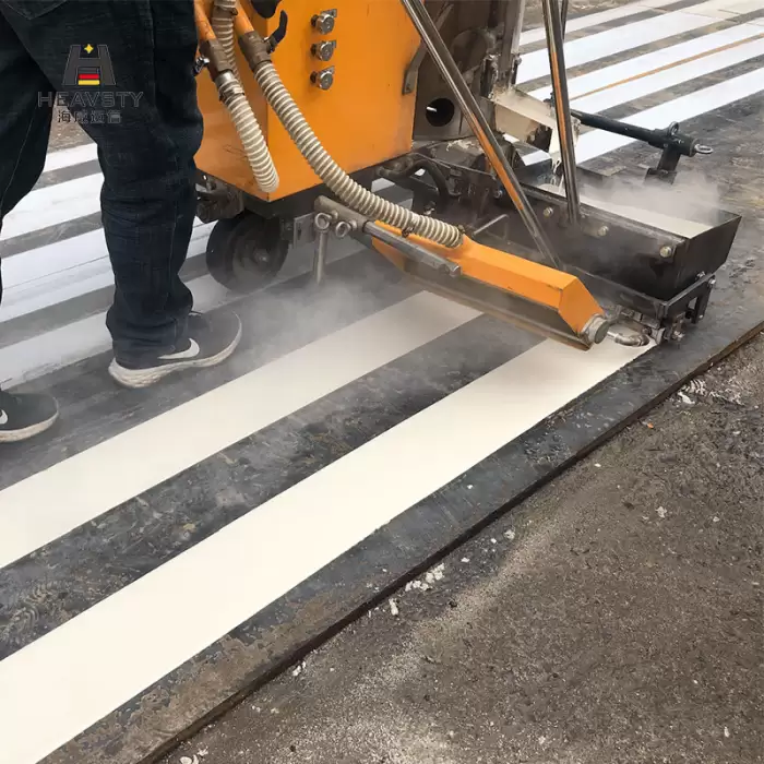 Driving Type Double Lines One Time Painting Hot Paint Ride On Road Marking Machine — image 6