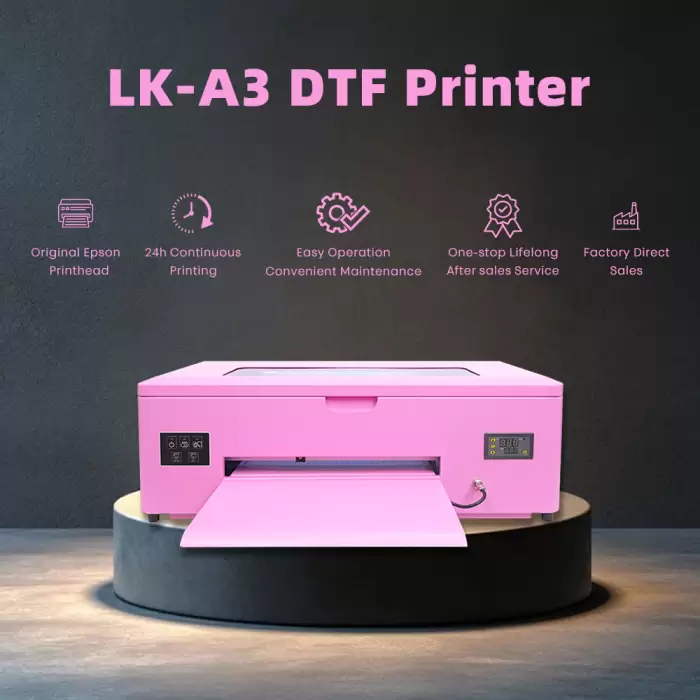 A3 Size Direct to Garment Epson UV DTF Printer with Drying Oven & Heat Press Machine — image 6