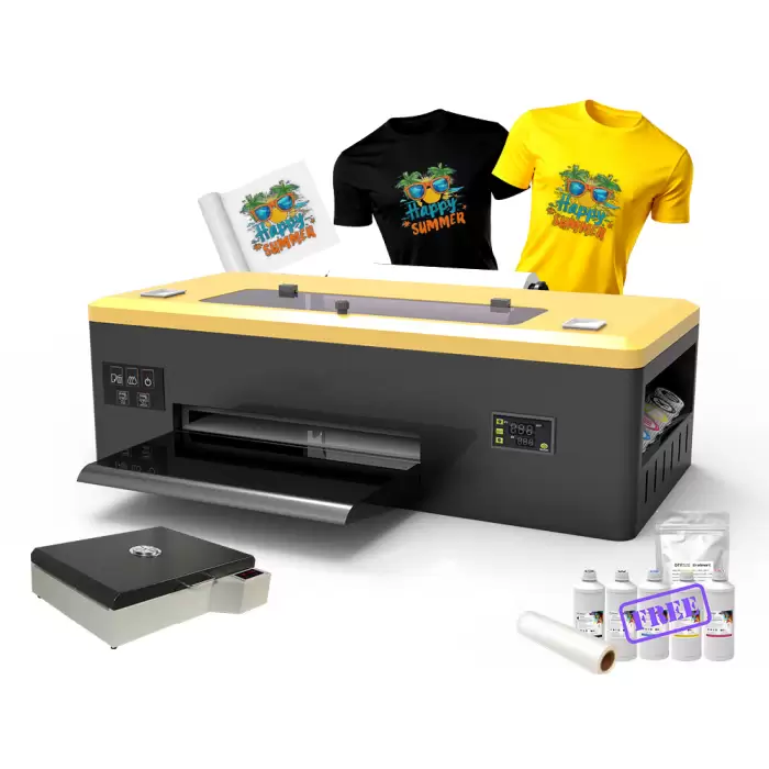 A3 Size Direct To Film Transfer UV DTF Printer with Drying Oven and Heat Press Machine — image 2