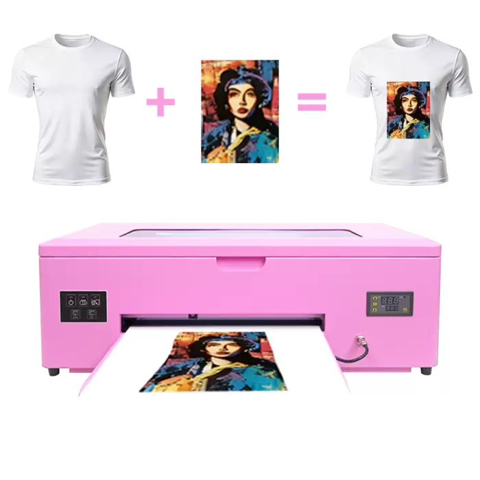 A3 Size Direct To Film Transfer UV DTF Printer with Drying Oven and Heat Press Machine — image 4