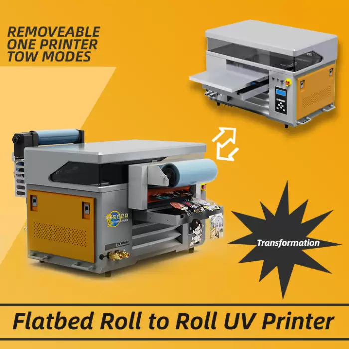 LK-4060 40x60cm Flatbed Roll to Roll Hybrid UV Printer — image 3