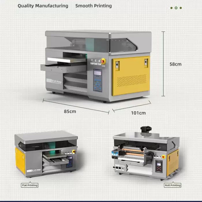 LK-4060 40x60cm Flatbed Roll to Roll Hybrid UV Printer — image 5