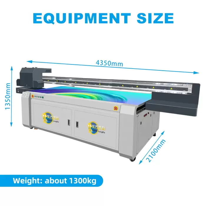 LK-2513 1.3m x 2.5m CMYK Colors Flatbed UV Printer for Glass — image 4