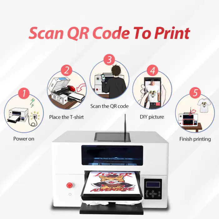 LK-TS1 High Resolution Direct to Garment UV Ink Automatic A3 DTG Printer — image 5
