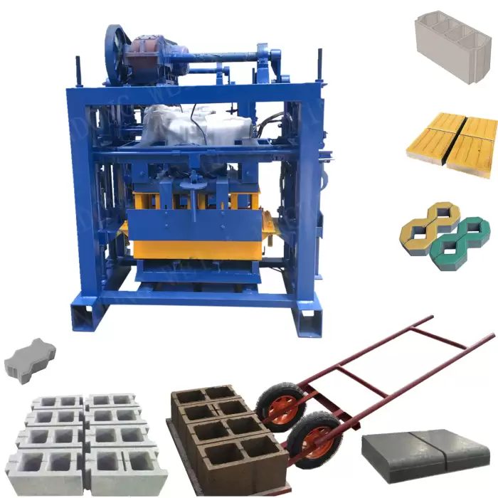 Six-hole Qtj4-40 Diesel Engine Mobile Brick Making Machine — image 2