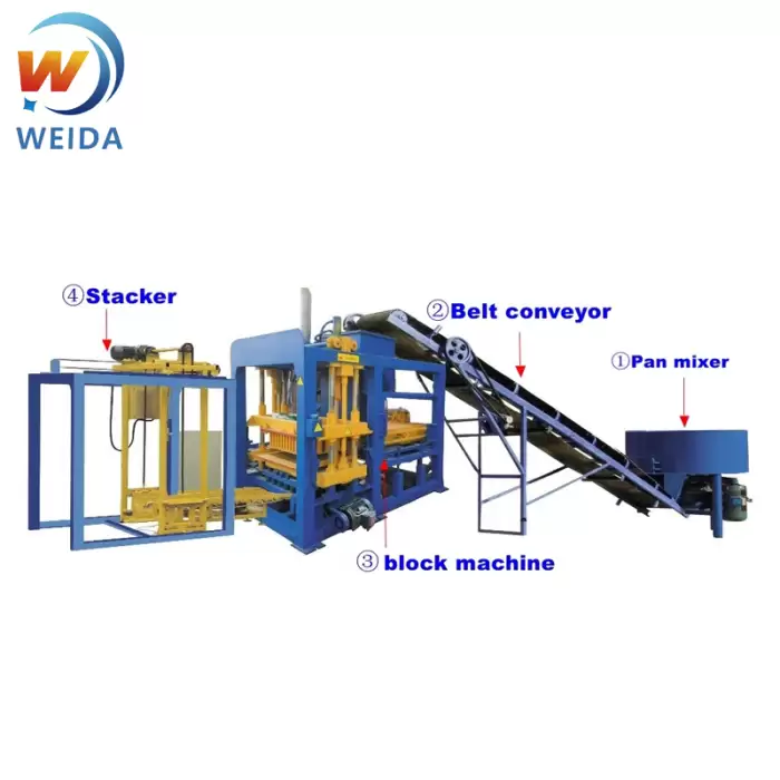 Weida QT4-15B Automatic Hydraulic Concrete Block & Brick Making Machine — image 6