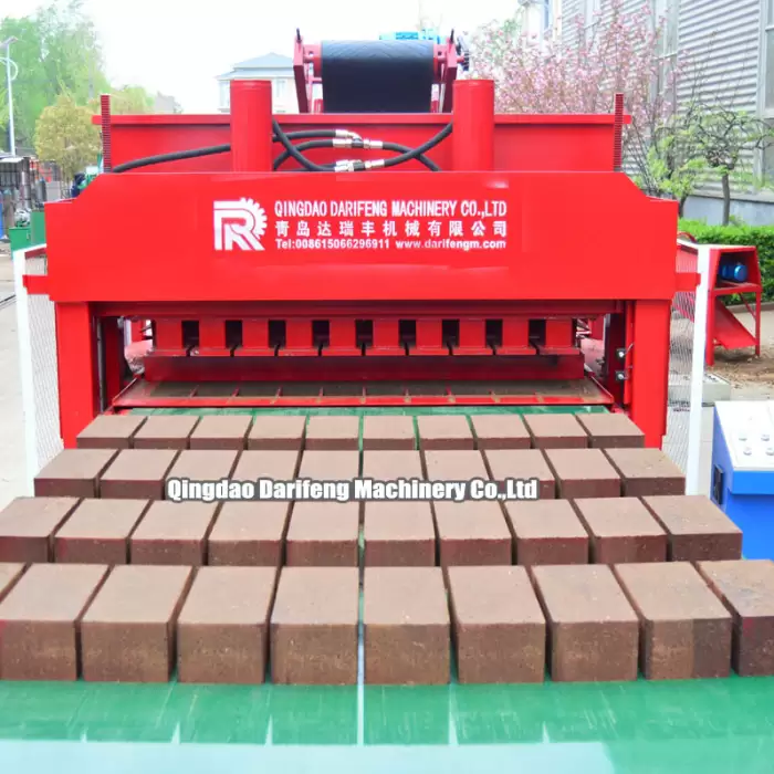 DF10-10 Earth Mud Red Clay Eco Interlocking Block Brick Making Machine — image 4