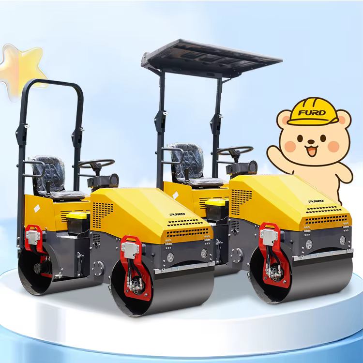 Dual Drum Driving 1 Ton Smooth Tandem Roller — image 2