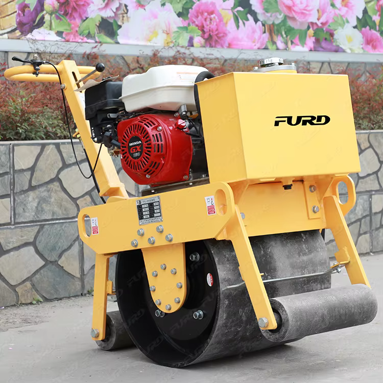Mini Steel Drum Vibratory Compaction 200kg Road Roller — image 2