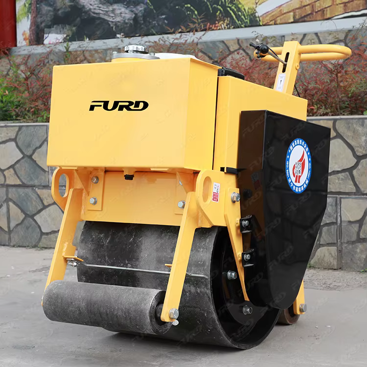 Mini Steel Drum Vibratory Compaction 200kg Road Roller — image 3