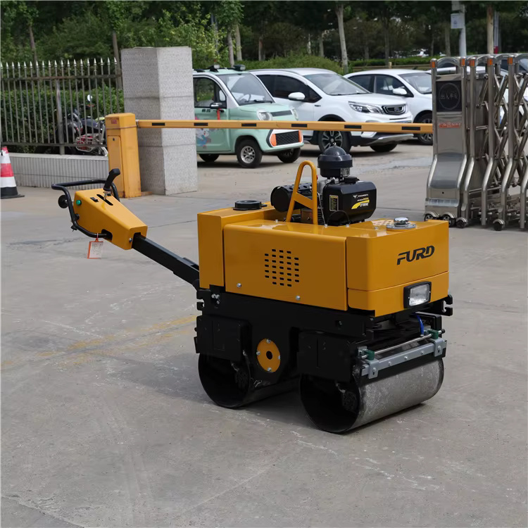 Baby Tandem Drum Asphalt Roller 800kg Manual Operate Vibratory Roller — image 3