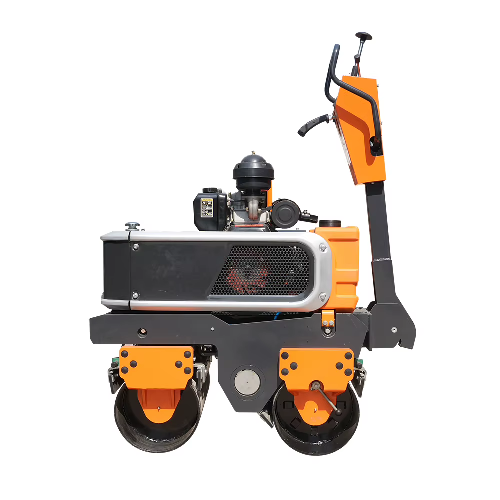 800kg Walk Behind Double Drum Vibratory Road Roller — image 2