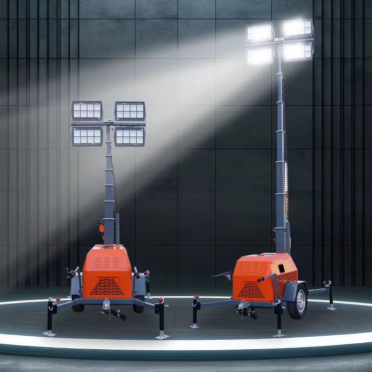7m Portable Industrial Lighting Tower with Diesel Generator — image 2