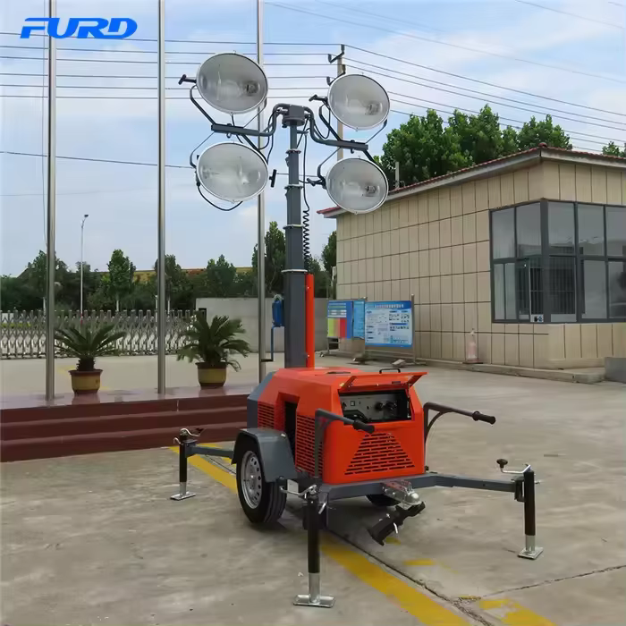 7m Portable Industrial Lighting Tower with Diesel Generator — image 4