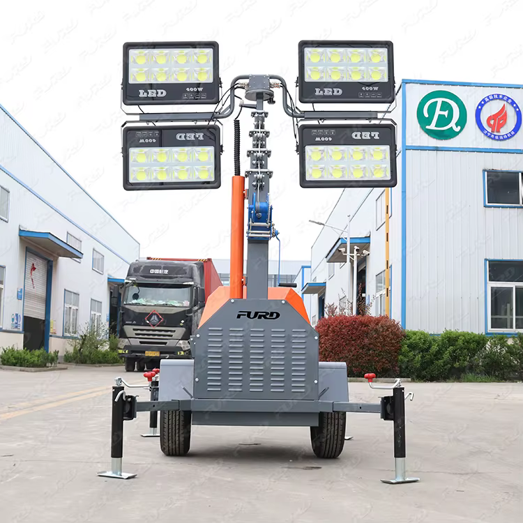 7m Portable Industrial Lighting Tower with Diesel Generator — image 5