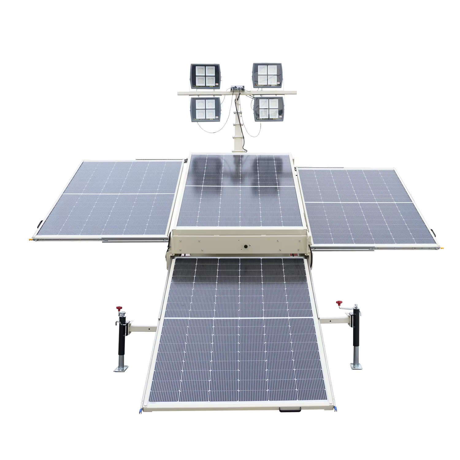 Large Portable Solar Light Tower with 4 Adjustable LED Lights — image 6