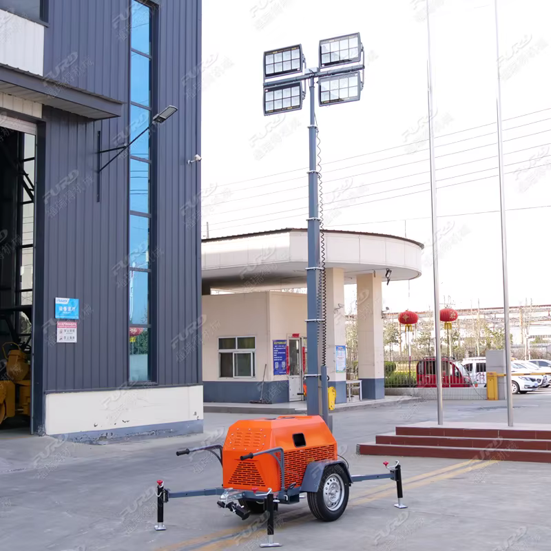 7m Mast Diesel Generator LED Mobile Lighting Tower — image 3