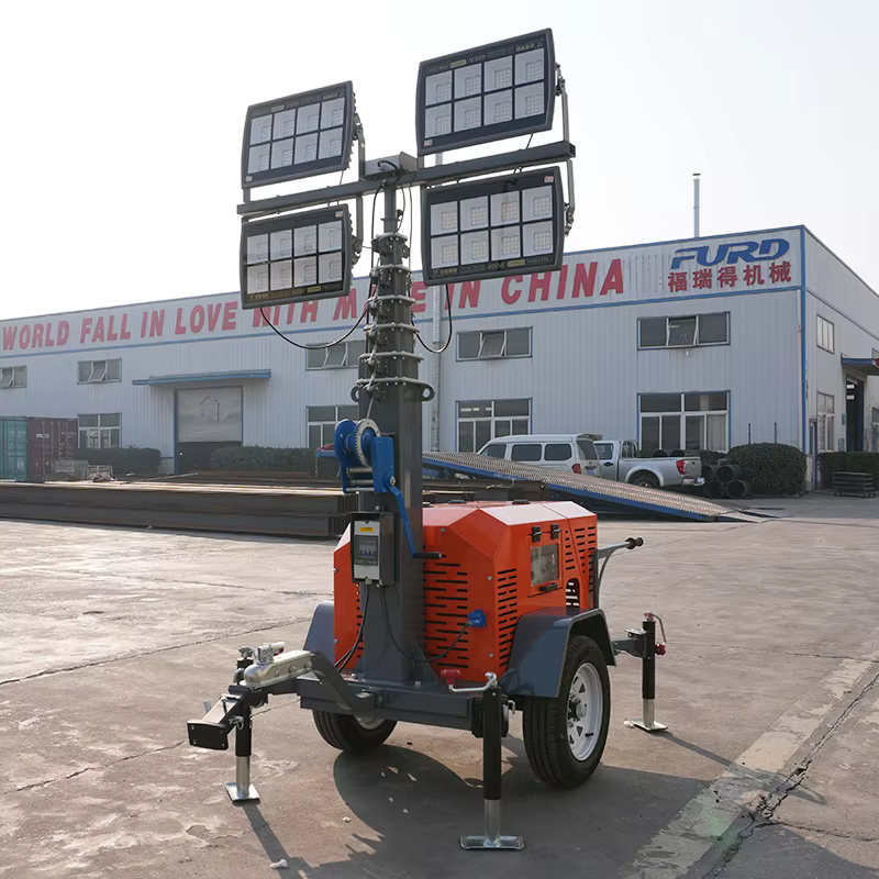 4x400W LED Light Tower with 7m Hydraulic Mast — image 4