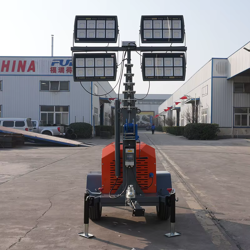 7M Diesel Generator with 4x400W Mobile LED Light Tower — image 2