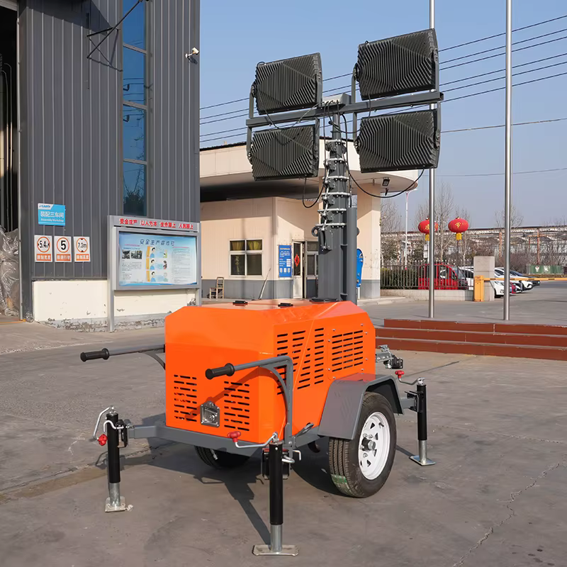 7M Diesel Generator with 4x400W Mobile LED Light Tower — image 6