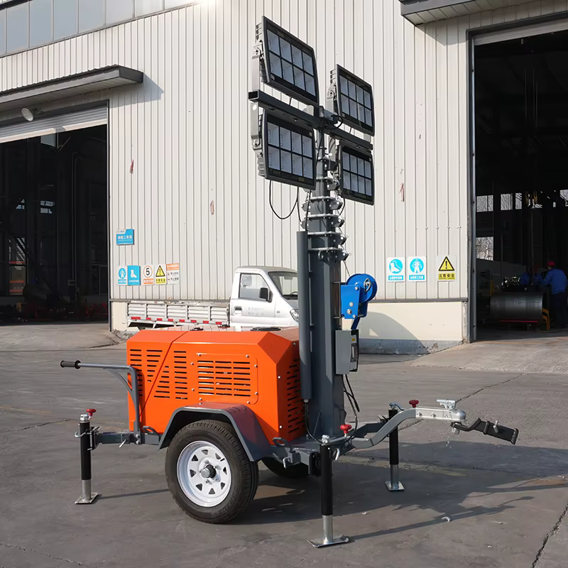 7m Portable Lighting Tower with Diesel Generator — image 4