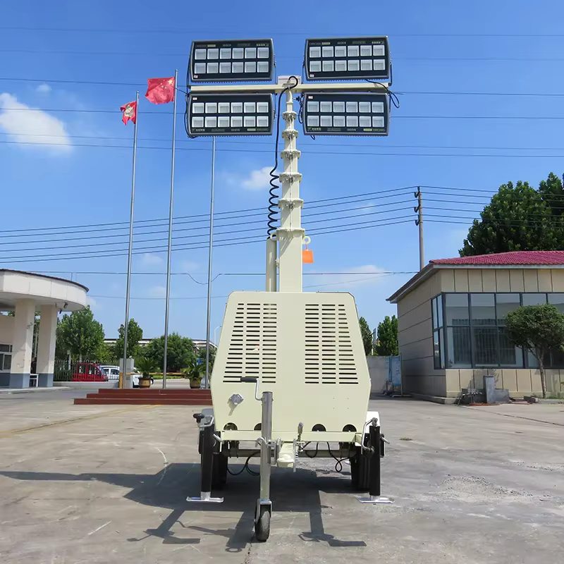 9 Meters Manual Winch Telescopic Mast Light Tower — image 2