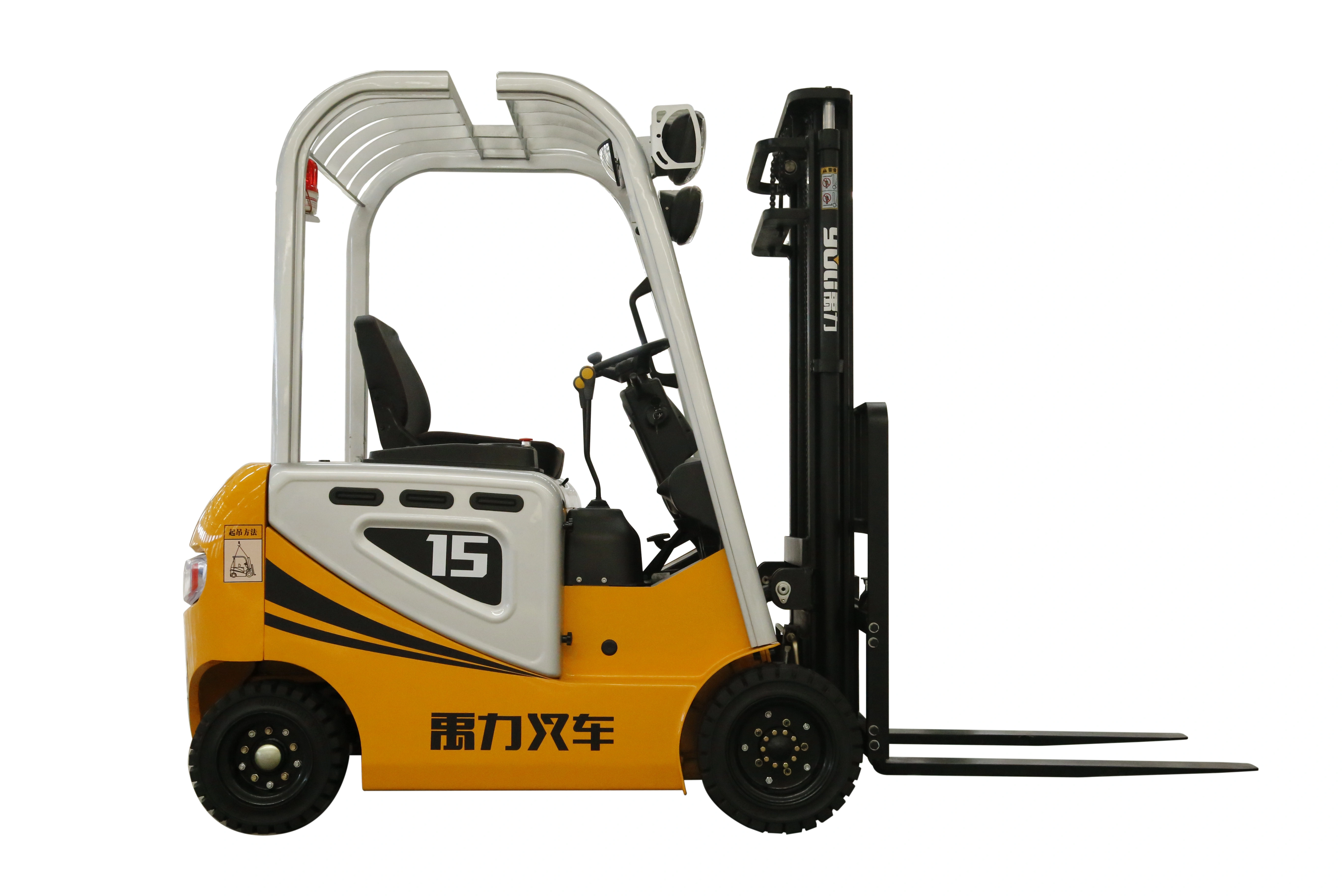 1.5 Ton 4 Wheel Electric Forklift Truck with 4500mm 3-Stage Free Lift Mast — image 3