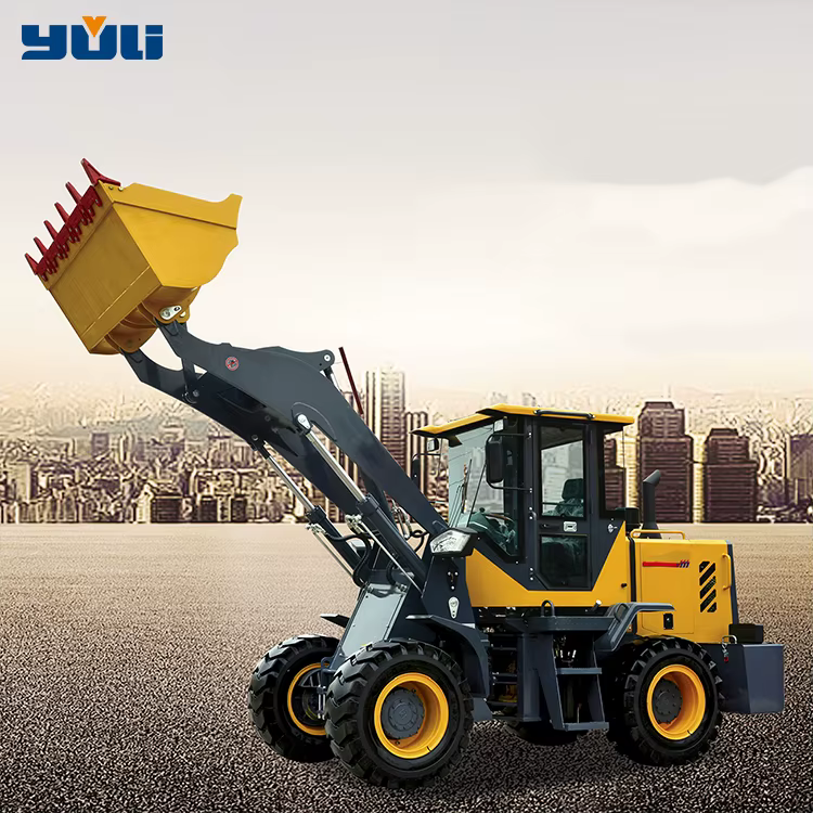 Yuli Hot Tractor Excavators Front Loader Skid Steer Wheel Backhoe Loaders Construction Machine Mini Front Wheel Loader — image 2