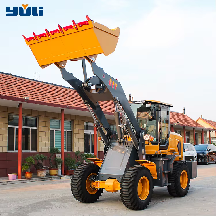Yuli Hot Tractor Excavators Front Loader Skid Steer Wheel Backhoe Loaders Construction Machine Mini Front Wheel Loader — image 4