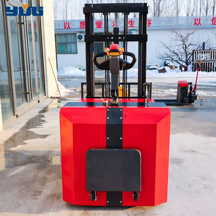 China Rider On Mast Forward Full Narrow Aisle Electric Forklift Stacker — image 5
