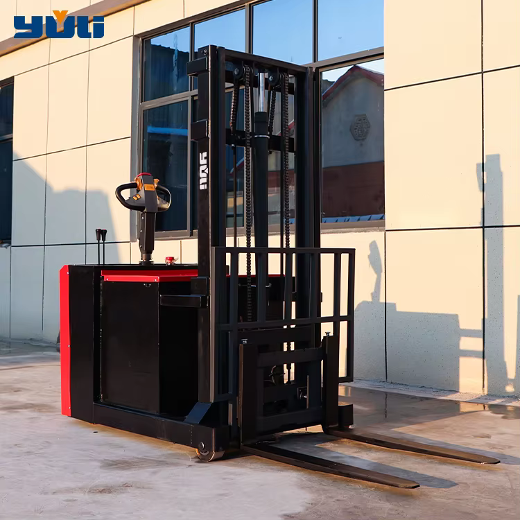 China Rider On Mast Forward Full Narrow Aisle Electric Forklift Stacker — image 6