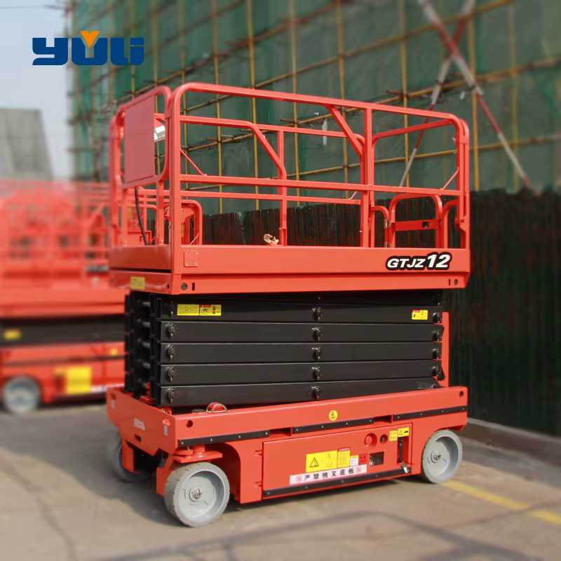 Yuli Aerial Foldable Scaffolding Vertical Aluminum Alloy Electric Scissor Lift Platform — image 4
