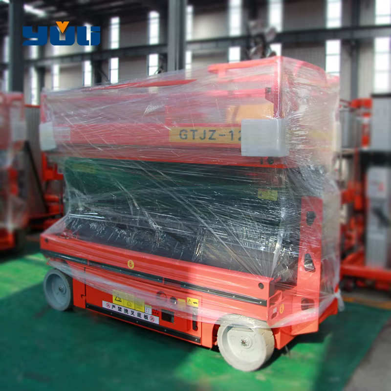 Yuli Aerial Foldable Scaffolding Vertical Aluminum Alloy Electric Scissor Lift Platform — image 5