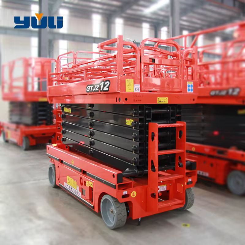 Yuli Aerial Foldable Scaffolding Vertical Aluminum Alloy Electric Scissor Lift Platform — image 6