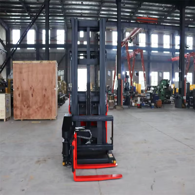 Very Narrow Aisle VNA Forklift Truck Pallet Stacker Man Up Electric Forklift 1 Ton 3M — image 5