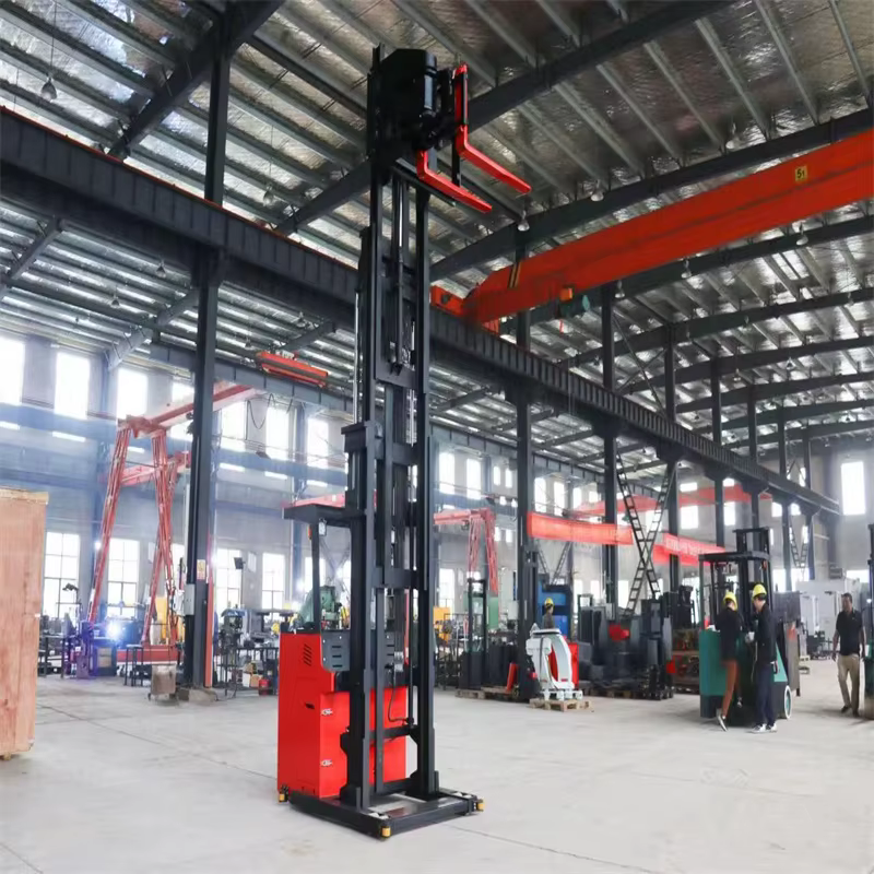 Very Narrow Aisle VNA Forklift Truck Pallet Stacker Man Up Electric Forklift 1 Ton 3M — image 6