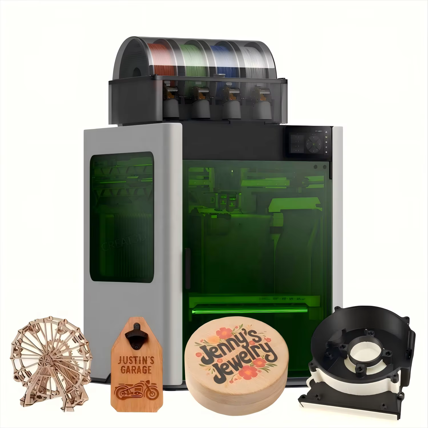 H2D Laser Full Combo 10W Dual-Nozzle Multi-Color 3D Printer & Laser Engraver — image 2