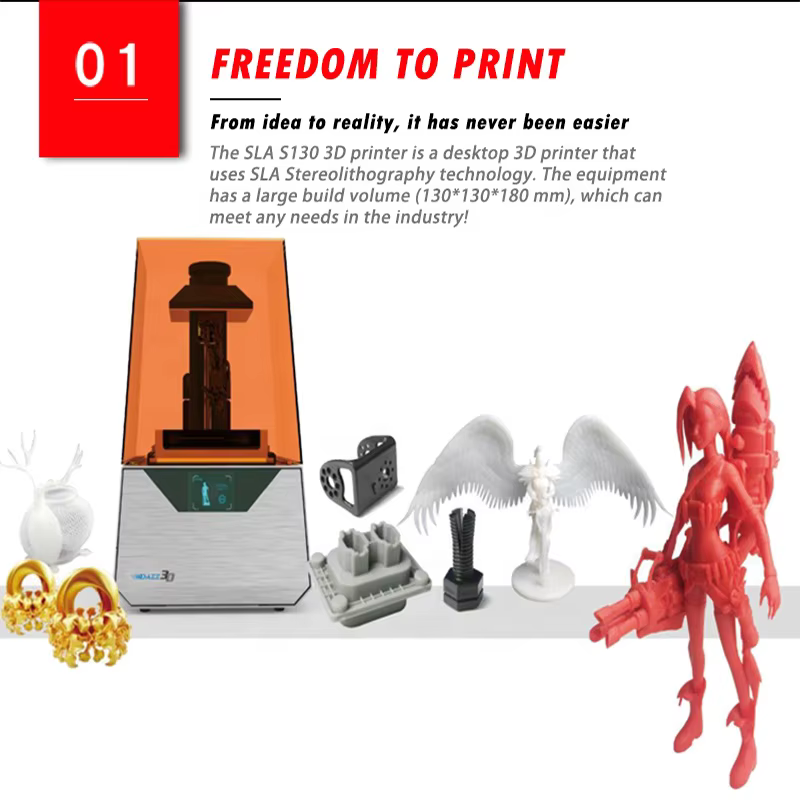 Dazzle S130 High Accuracy SLA 3D Jewelry UV Printer Machine — image 3