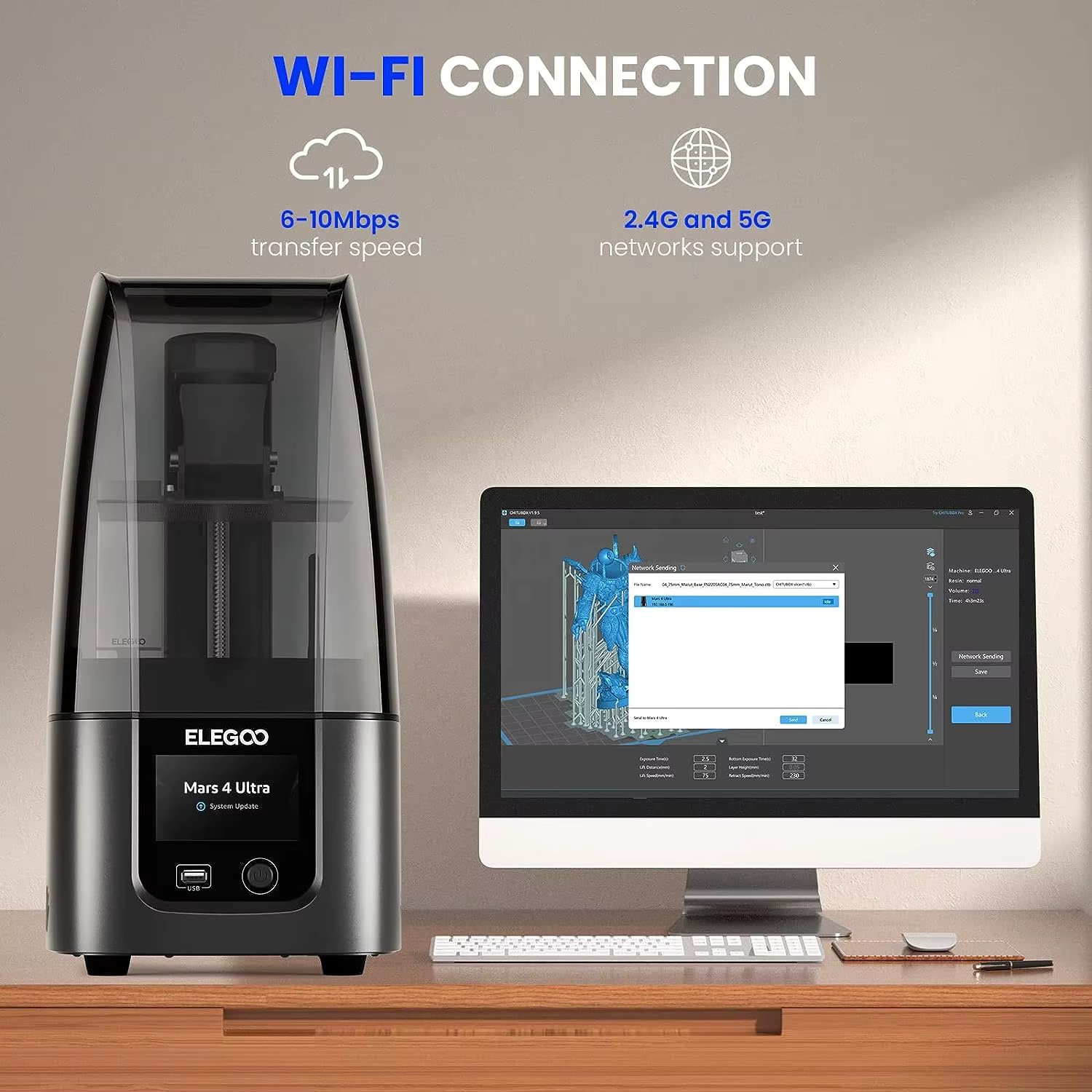 Elegoo Mars 4 Ultra Large HD 9K LCD Resin 3D Printer — image 6