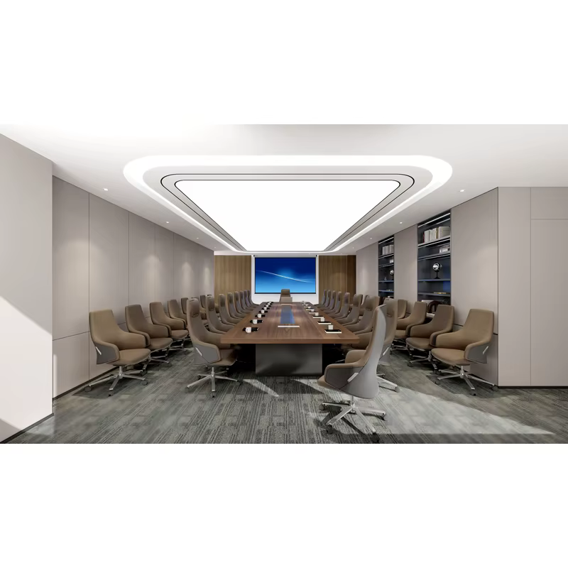 High Quality Wooden 20 Person Meeting Room Desk Office Conference Tables and Chairs Set — image 2