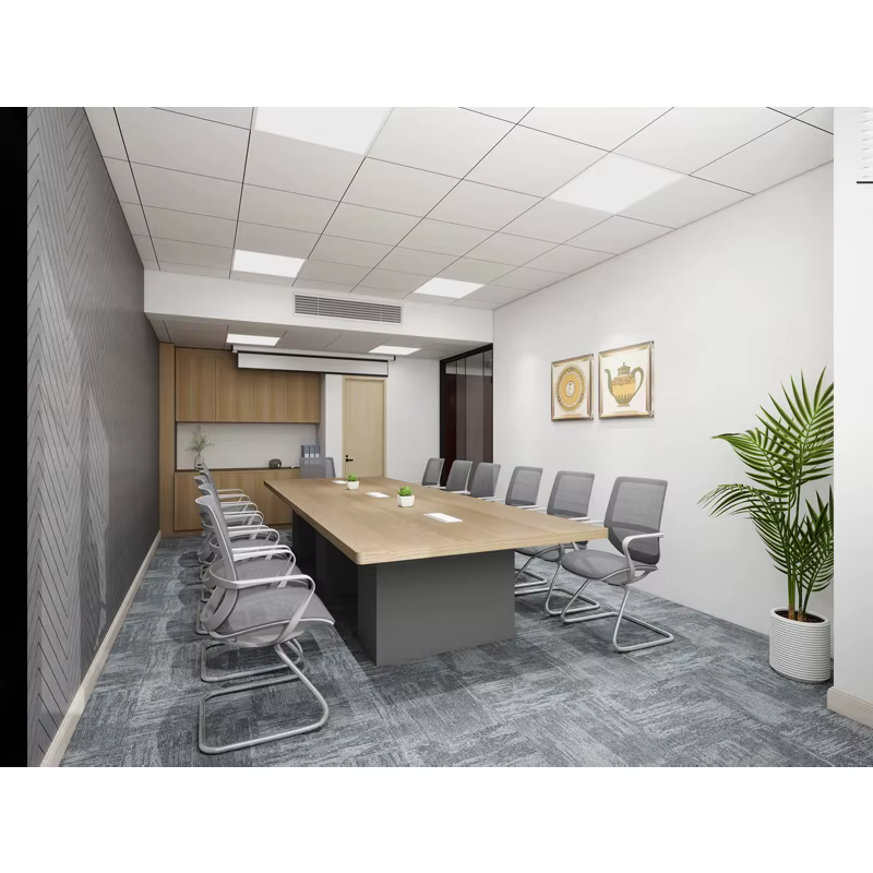 High Quality Wooden 20 Person Meeting Room Desk Office Conference Tables and Chairs Set — image 6