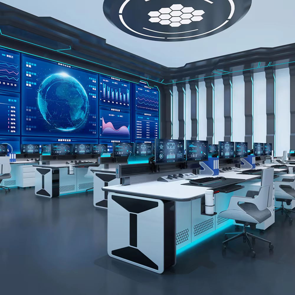 Haoyuan Intelligent LED Lift Office Desk Command Center Console — image 6